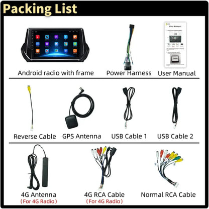 Android 15 Carplay Auto For Peugeot 2008 208 2019 2020 2021 2022 Car Radio Multimedia Video Player Navigation GPS  No 2Din 2 Din