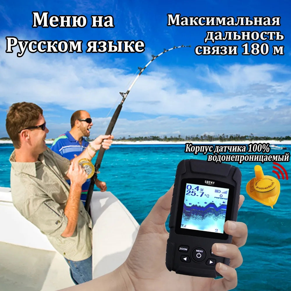 Lucky FF718Li-W Wireless Fish Finder Sonar Real Waterproof with RU EN User Manual