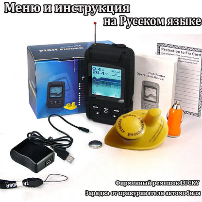 Lucky FF718Li-W Wireless Fish Finder Sonar Real Waterproof with RU EN User Manual
