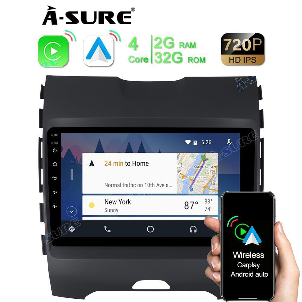 Wireless Carplay Android 10 Car Stereo GPS Radio 2+32GB for Ford Edge 2016-2020