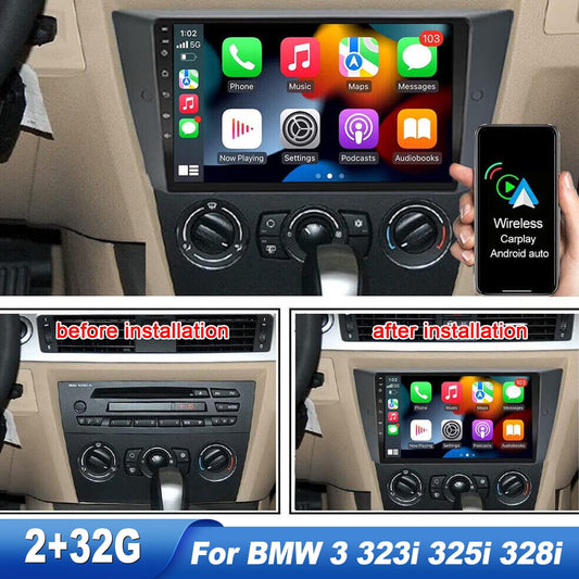 BMW     Zcargel For BMW 3 Series 325i 328i 335i 323i 330i 2005-2011 Radio, Android 12 Car Stereo Radio 9'' Touch Screen Car Audio with GPS Navigation Bluetooth Head Unit Supports Backup Camera WiFi FM Canbus