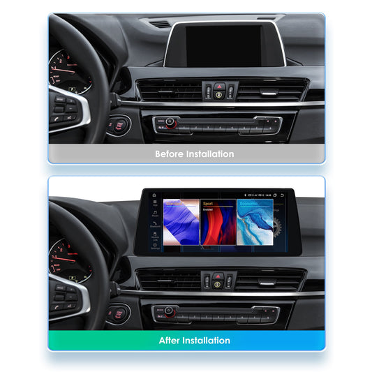 BMW     Android Auto Apple Carplay Bluetooth Wifi 4+32GB RDS DPS 10.33" Car Stereo Radio Head Unit GPS Navigation Player For BMW X1 F48 2016-2017 NBT