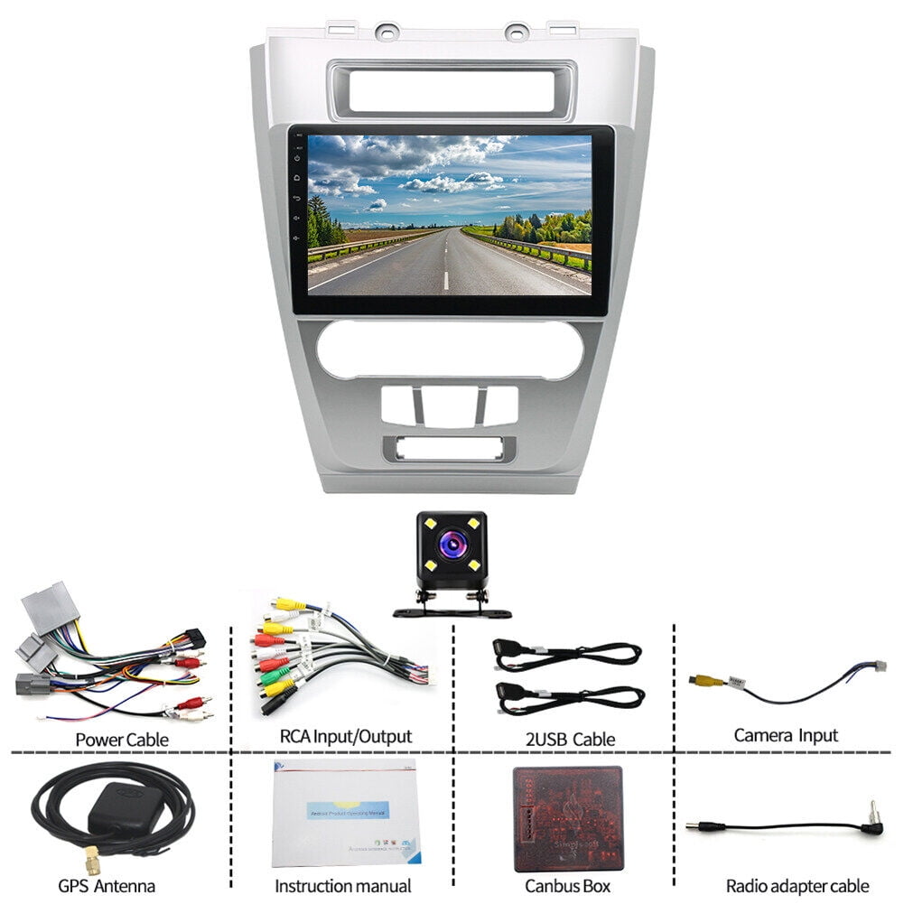 Car Radio Stereo for Ford Fusion 2010-2012, 10" Touchscreen Android 12 Support Carplay Android Auto Navigation Bluetooth Radio Video Steering Wheel Control Rear Camera 2G+32G,Black