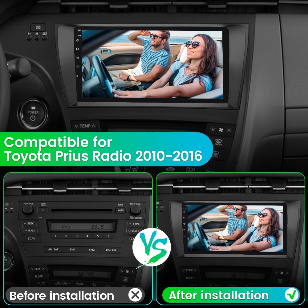 Toyota Android Head Unit   AWESAFE Car Radio Stereo Carplay  for Toyota Prius 2010 2011 2012 2013 2014 2015, 9 Inch Touch Screen Android 12 Bluetooth GPS Navigation Wifi Player