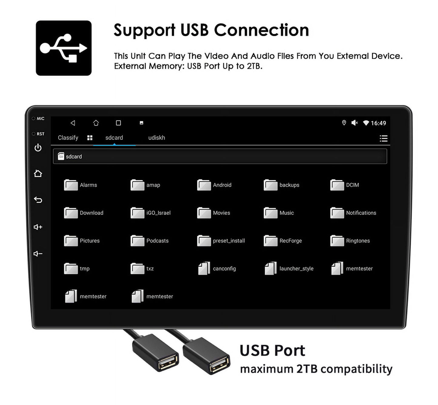 Toyota Android Head Unit   Hizpo,10.1", Android 13, Car Stereo with Car Play, GPS Navigation for Toyota RAV4 2013-2017, 2+32GB