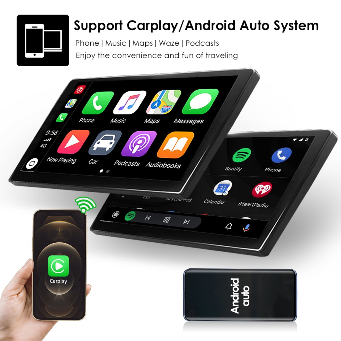 Toyota Android Head Unit   Android 13 Bluetooth Apple Carplay 4+64GB Wifi RDS Car Stereo Radio Head Unit GPS Navigation Player For Toyota Highlander 2008 2009 2010 2011 2012 2013