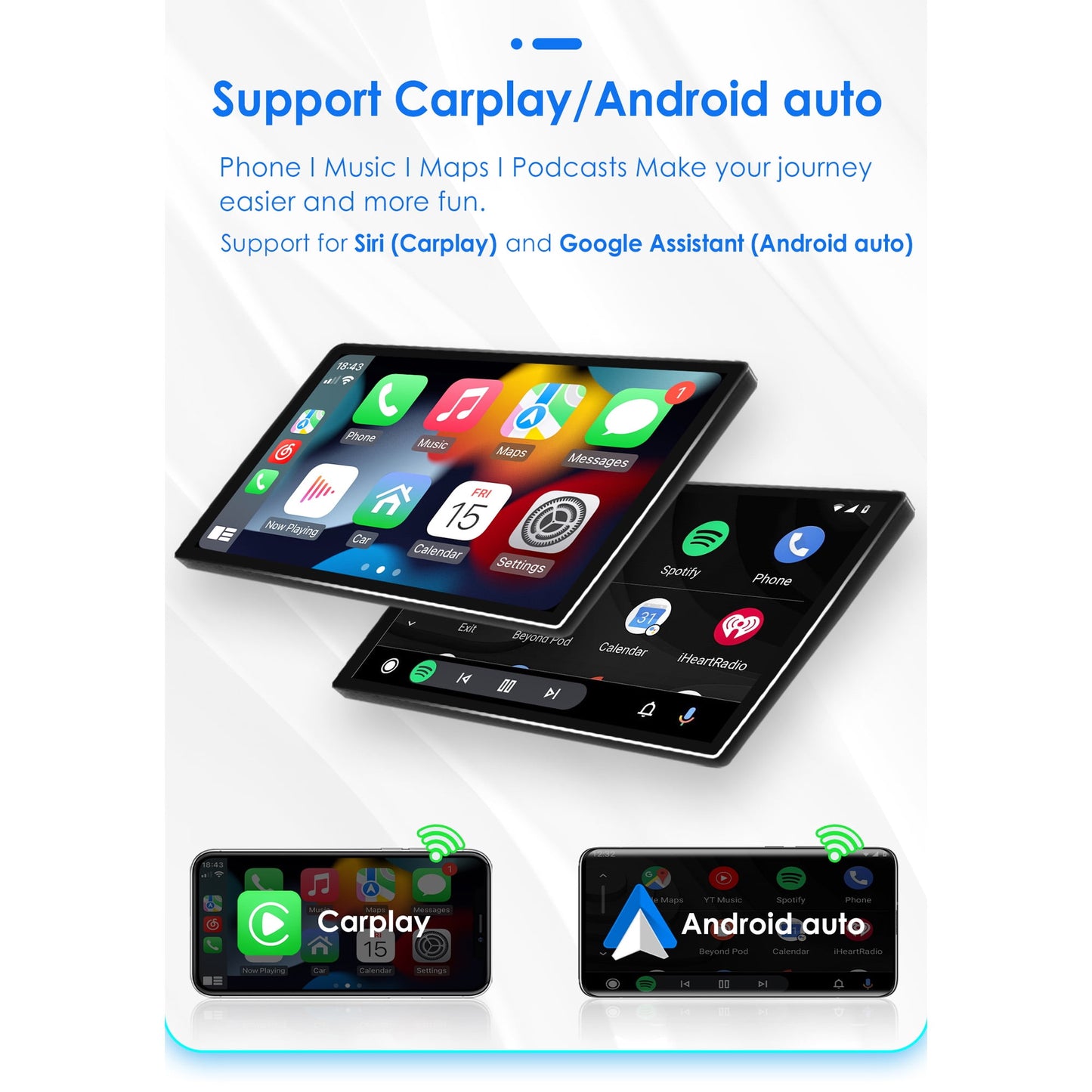 Toyota Android Head Unit   Android 13 Bluetooth Apple Carplay 6+64GB Wifi RDS 11.5" Car Stereo Radio Head Unit GPS Navigation Player For Toyota Corolla 2014 2015 2016