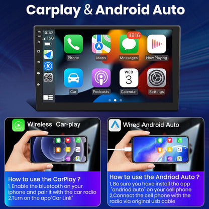 Toyota Android Head Unit   Awesafe Wireless Carplay Car Stereo for Toyota Corolla 2013 2014 2015 2016 with Android Auto,10 Touchscreen 32GB Radio GPS Navigation WiFi FM ABluetooth +Mic