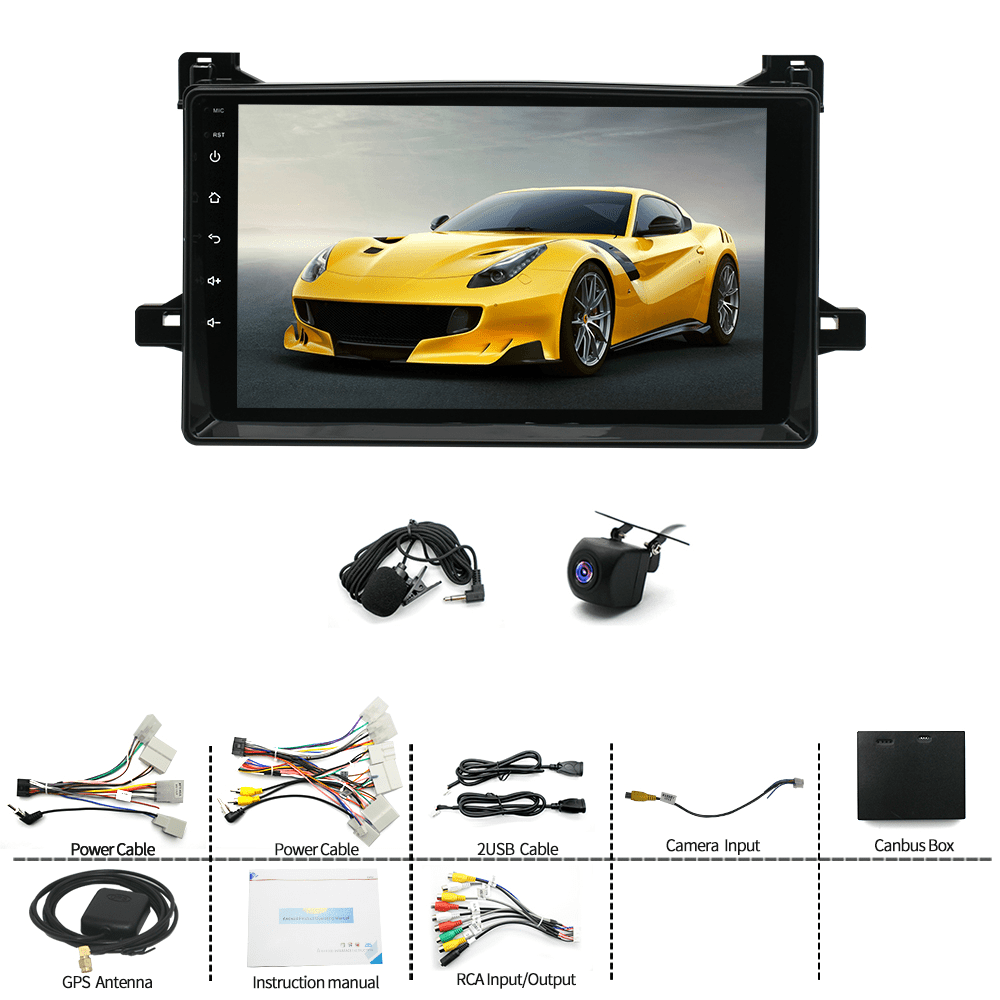 Toyota Android Head Unit   Car Radio Stereo for Toyota Prius 2016-2022, 9 Inch Touch Screen Head Unit Built in Carplay Android Auto Bluetooth Navigation Video Player