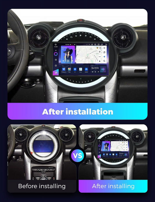 BMW     Android Car Stereo Radio for BMW MINI Paceman Countryman R56 R60 2007-2014, Built in Apple CarPlay Android Auto GPS Navigation WiFi Head Unit Touchscreen Display (8-Core 2+32GB)