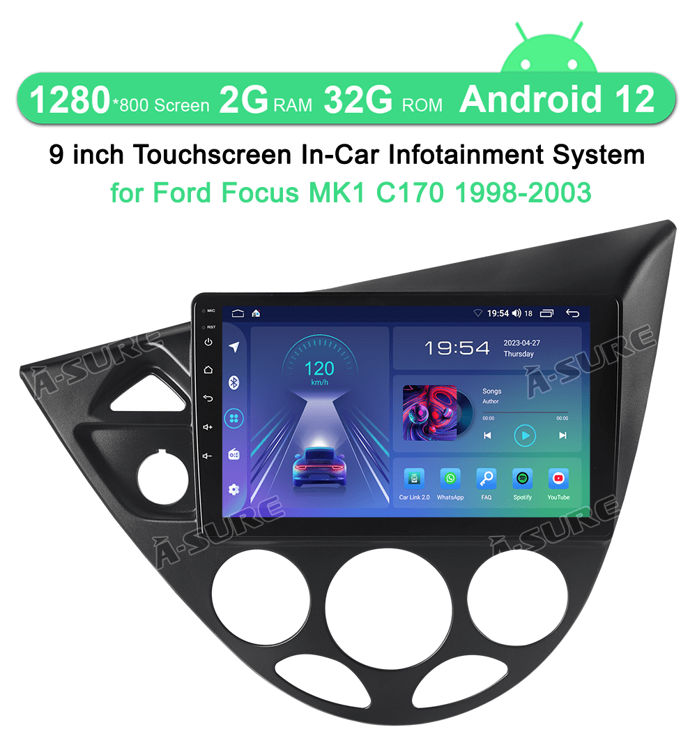 9'' Car Stereo Radio Android 12 CarPlay for Ford Focus 1998-2003 GPS Navi 4+64G