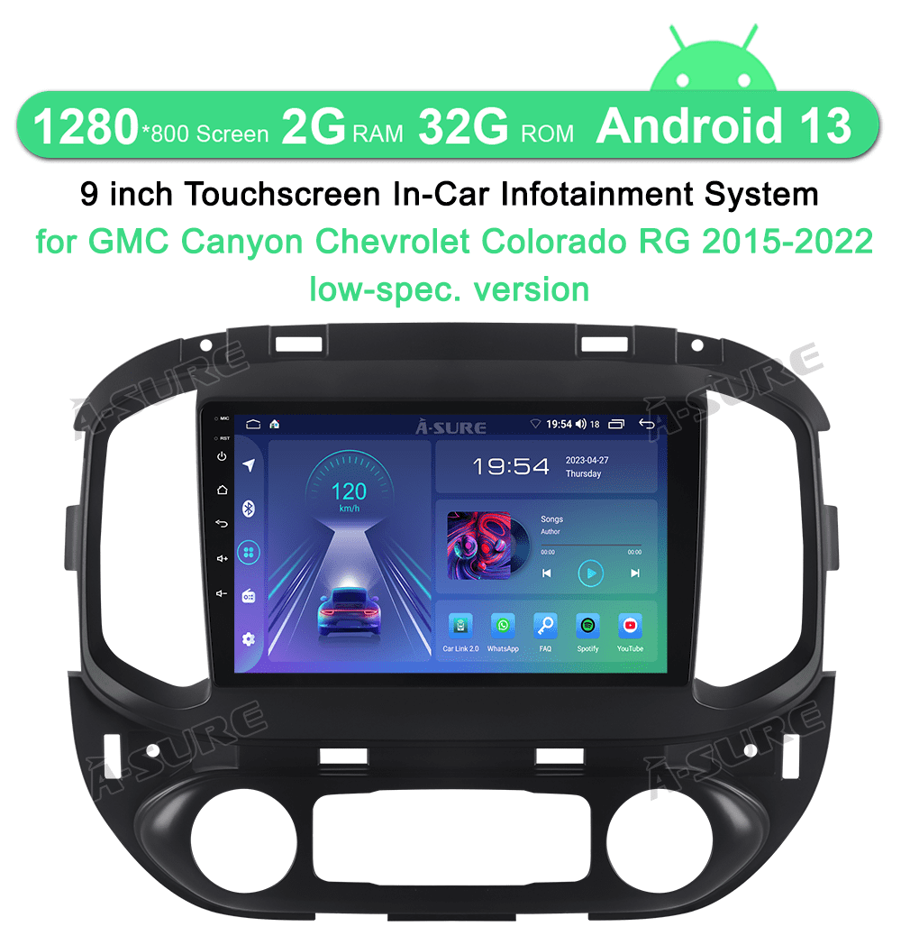 Android 13 Wireless CarPlay Stereo Radio for Chevy Colorado GMC Canyon 2015-2022 GPS Navi 2+32G WIFI BT RDS DSP
